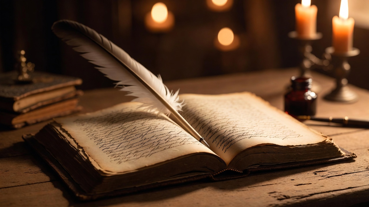 Candlelit open Shakespeare poetry book symbolizing eternal life through timeless literature