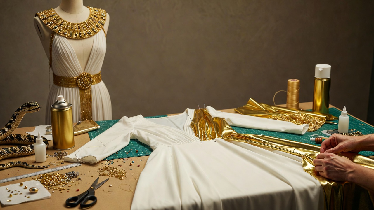 Iconic couple pose for Marc Antony and Cleopatra costumes – dramatic and photogenic Shakespearean look