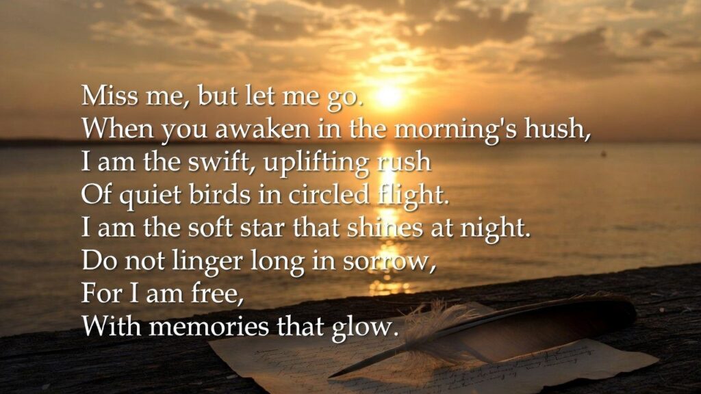 miss me but let me go poem