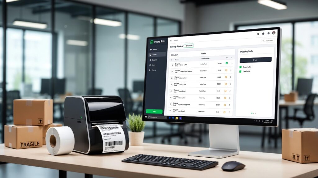 how to print labels from pirate ship