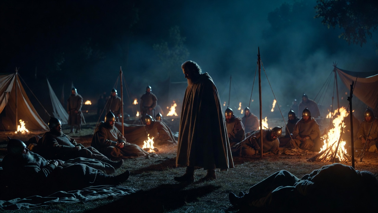 Shakespeare Henry V disguised among soldiers on eve of Agincourt