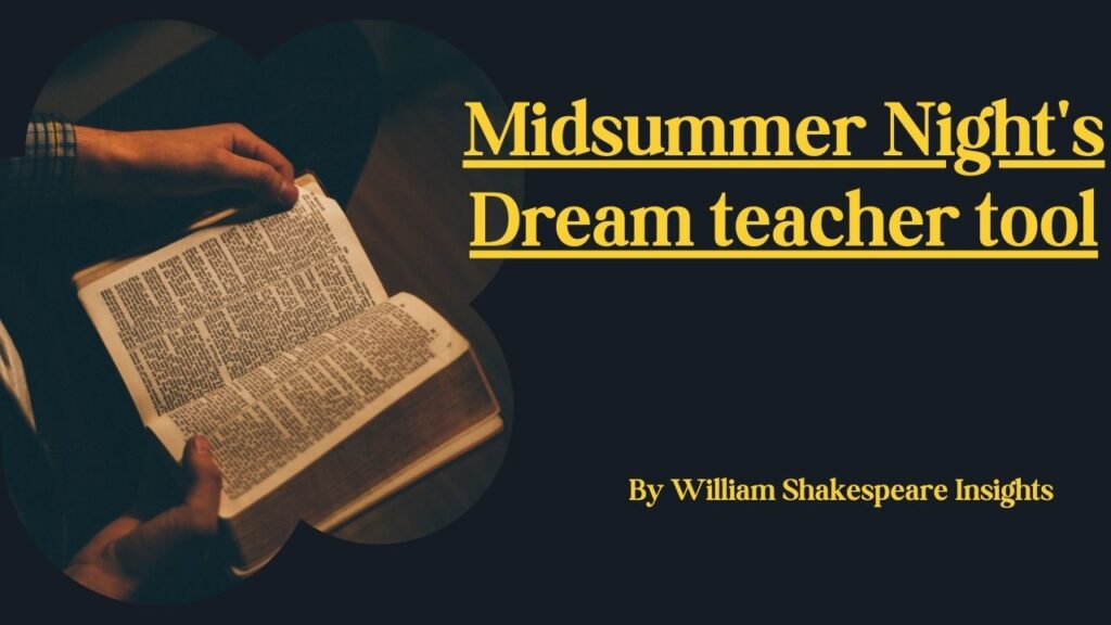 Midsummer Night's Dream teacher tool