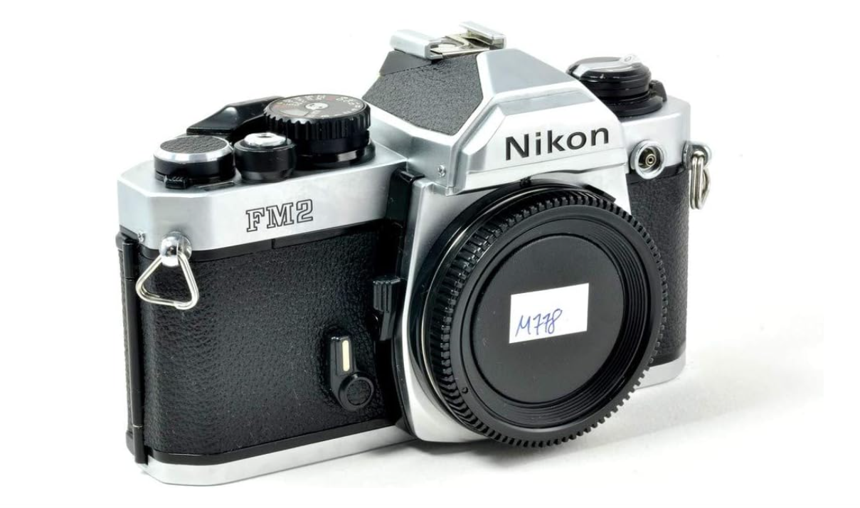 Nikon FM2 SLR manual focus film camera with titanium shutter
