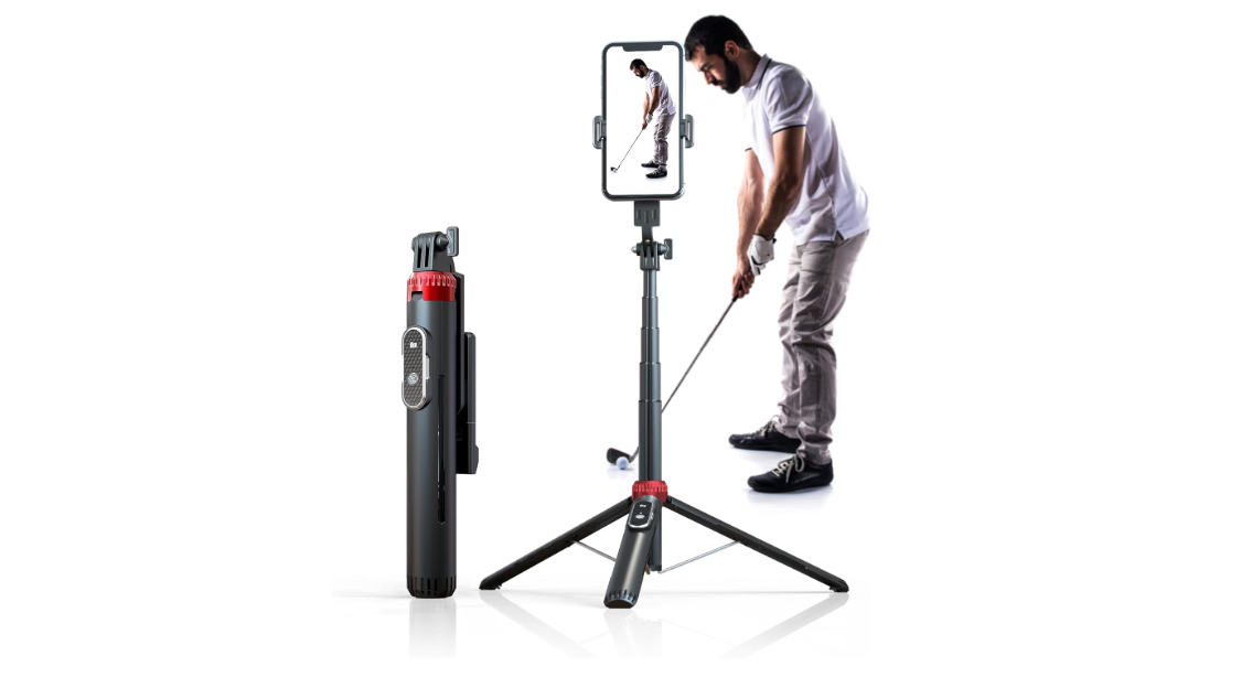 EUG-PRODUCTS 62" Phone Tripod & Selfie Stick for Golf Training, Extendable Cell Phone Tripod Stand with Wireless Remote and Phone Holder, Golf...
