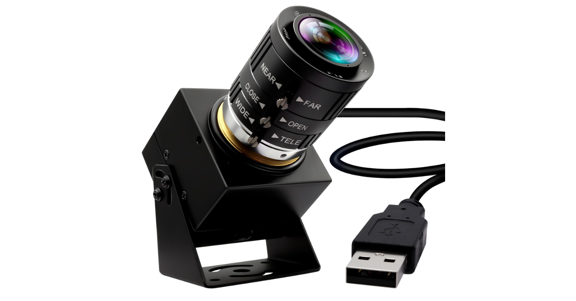 IFWATER USB Camera 120fps High Speed ​​Webcam Golf Swing 4K 12Megapixels USB Cam with 3X Manual Optical Zoom Lens Lightburn PC Computer Plug and Play for...
