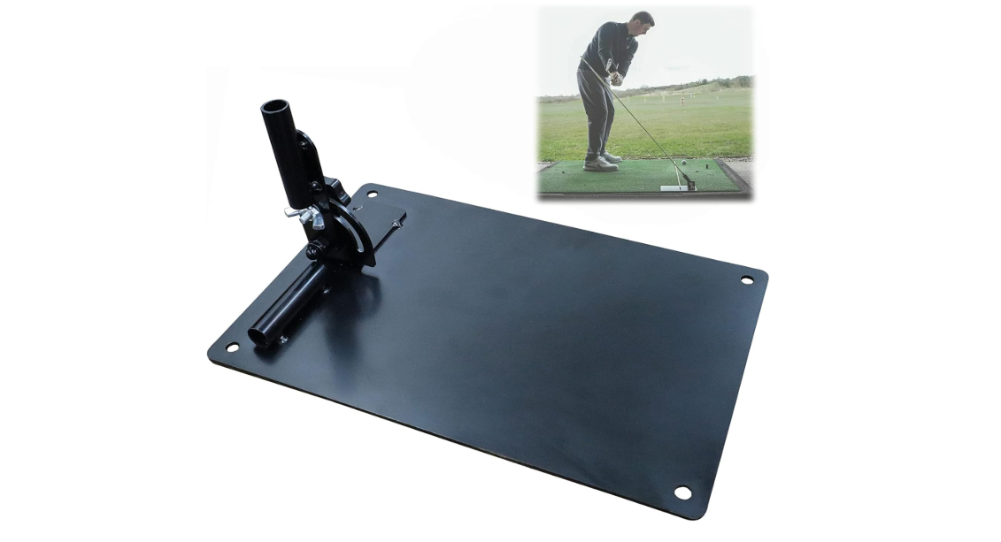 Amy Sport Golf Practice Plate Swing Plan Trainer Alignment Stick Holder Durable Metal Training Equipment Golfing Accessory
