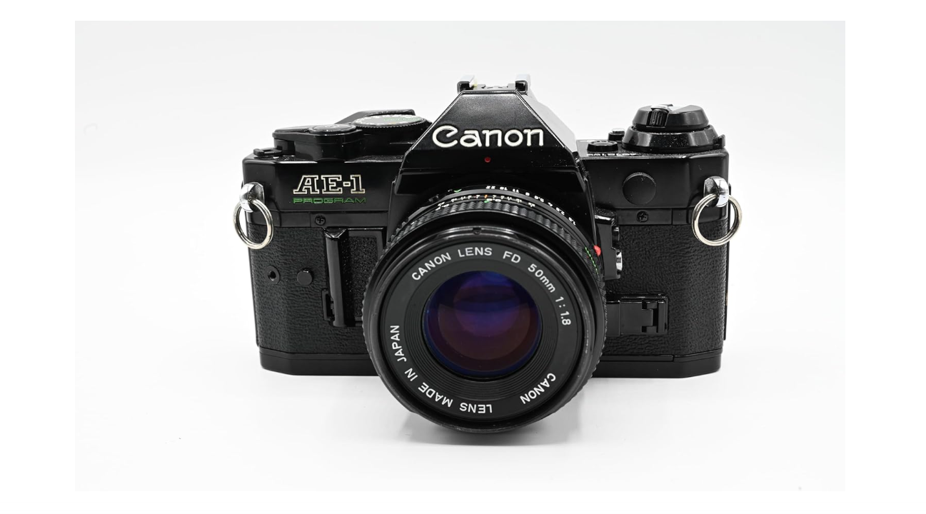 Canon AE-1 Program 35mm SLR Camera with 50mm 1:1.8 Lens (Black) (Renewed)
