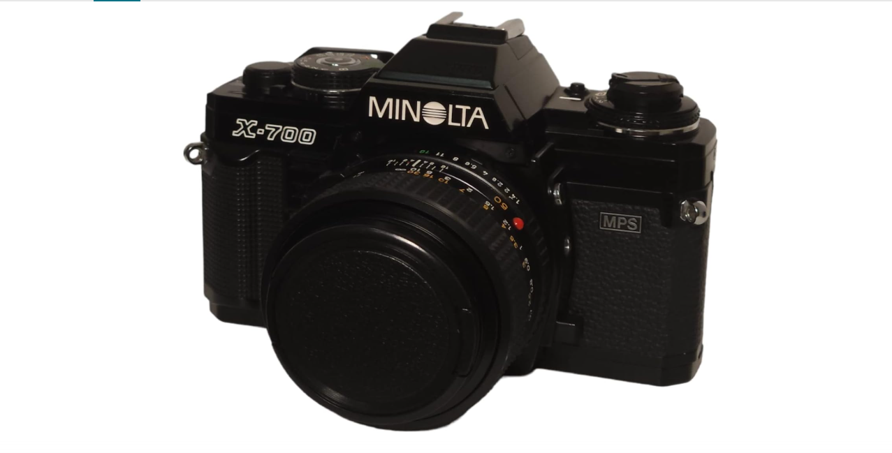 Minolta X-700 35mm Film SLR with Minolta MD 50mm 1:2 Manual Focus Lens
