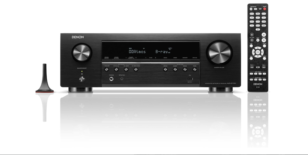 Denon AVR-S770H 7.2 Ch Home Theater Receiver - 8K UHD HDMI Receiver (75W X 7), Wireless Streaming via Built-in HEOS, Wi-Fi, Dolby TrueHD, DTS Neural:X &...