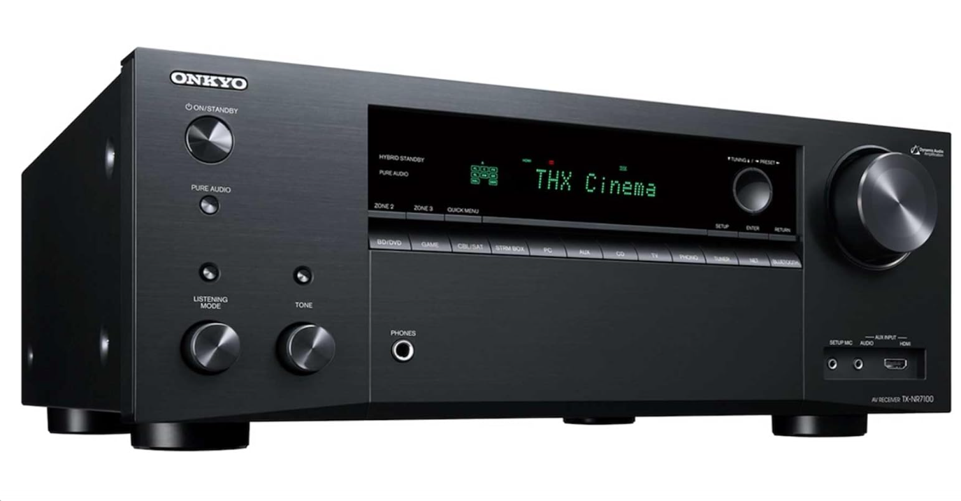 Onkyo TX-NR7100 9.2-Channel AV Receiver - 100 Watts Per Channel, Dirac Live Out of Box, Works with Sonos Certified, THX Certified and More