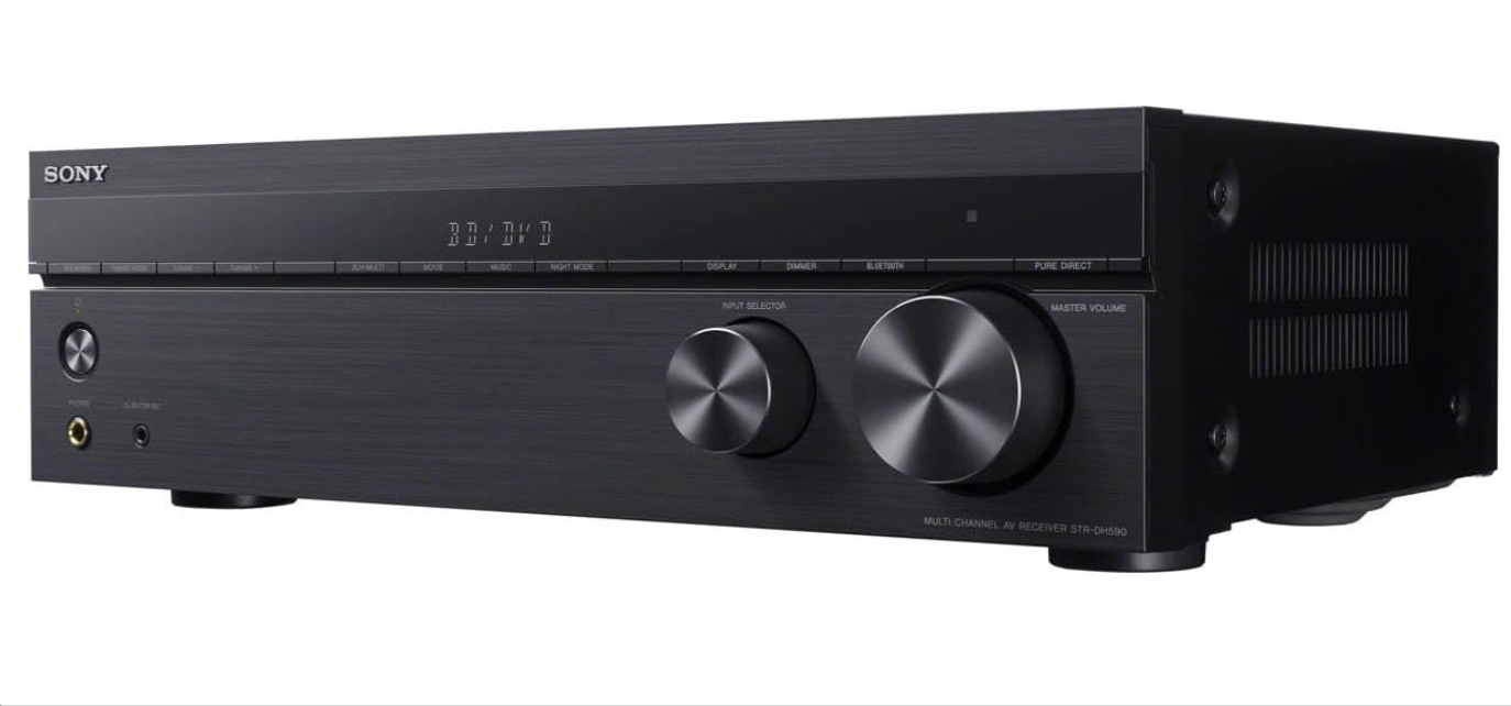 Sony STRDH590 5.2 Channel Surround Sound Home Theater Receiver: 4K HDR AV Receiver with Bluetooth,Black