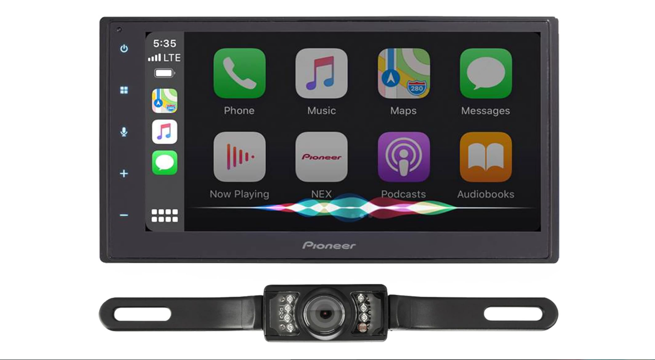 Pioneer DMH-W2770NEX 6.8" Multimedia Receiver Bundled with + (1) License Plate Style Backup Camera (Renewed)