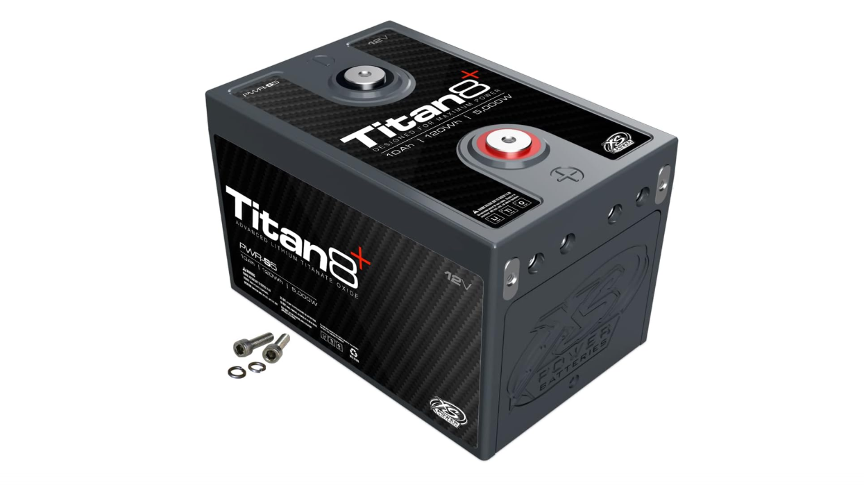 XS Power PWR-S5 2000 Amp Lithium Racing Battery with M6 Terminal Hardware - 12 Volt 10Ah 1000CA Deep Cycle LTO Powercell for Performance and Car Audio Stereo