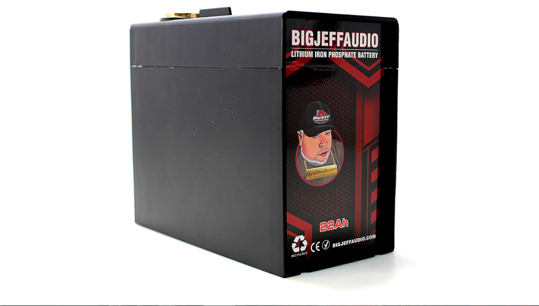Big Jeff Audio Compact 22AH 12V Lithium LFP Battery 6000W BJ-LI-22AH