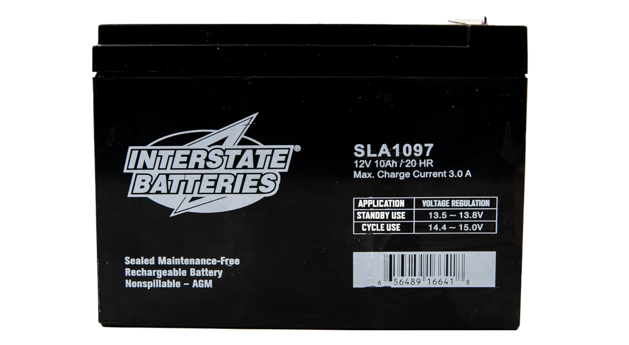Interstate Batteries 12V 10Ah Battery (F2 Terminal) SLA AGM VRLA Rechargeable Replacement for General Purpose, Universal Power, Home & Office Devices...