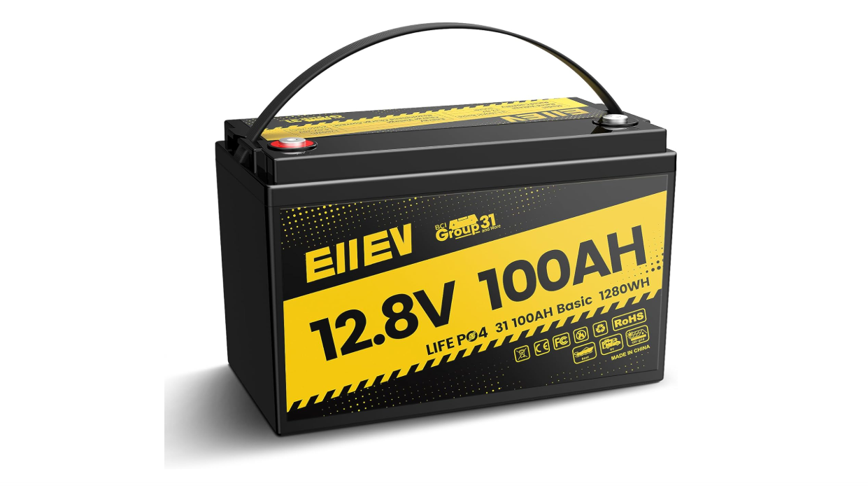 12V 100Ah Lithium Battery,LiFePO4 Battery Built-in 100A BMS Protect,Group 31 Deep Cycle Portable Power,Lithium Iron Phosphate Battery for Trolling Motors...
