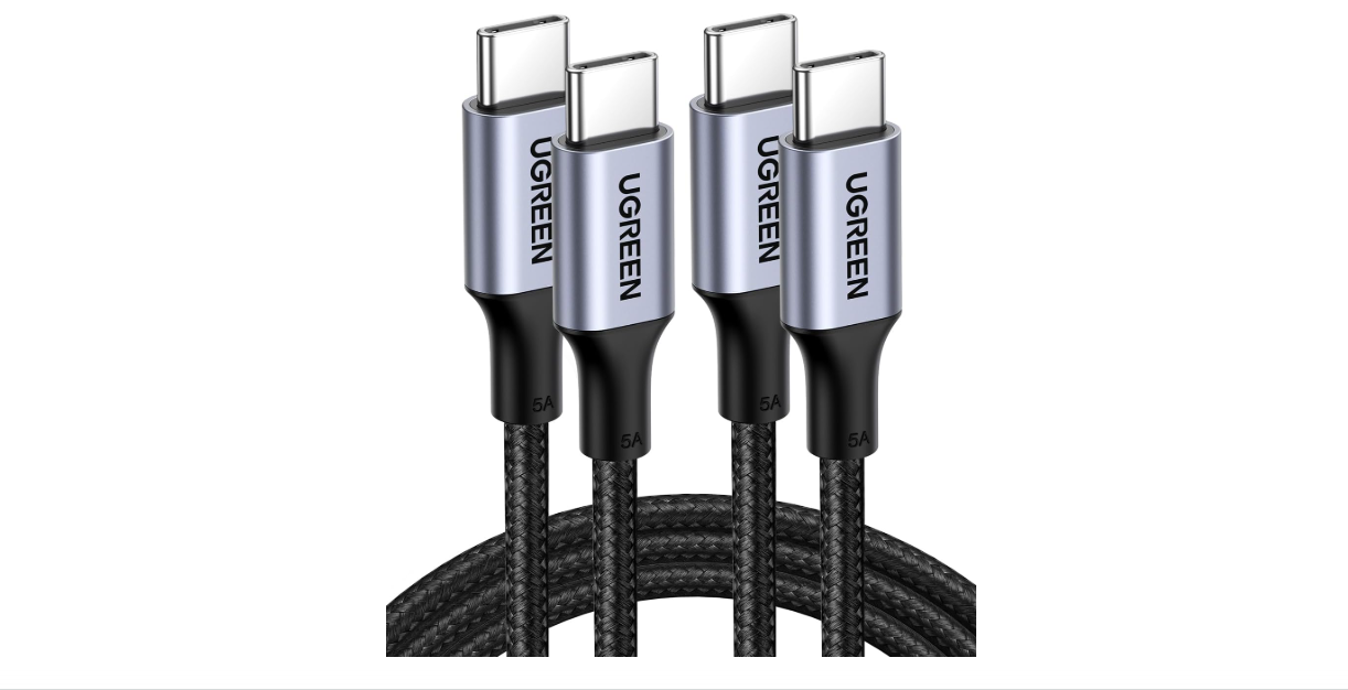 UGREEN USB C to USB C Cable, 100W 2-Pack USB C Charger Cable for iPhone 17/17 Air/17 Pro/17 Pro Max/16, MacBook Pro, iPad Pro, Dell XPS, Samsung Galaxy...
