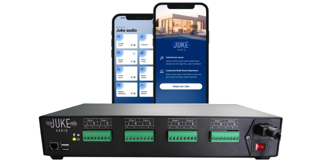 Juke-8: 8 Zone Multi-Room Amplifier | Built-in Music Streaming & Wireless App Control | Supports 8 Audio Sources Simultaneously | Whole Home Audio...
