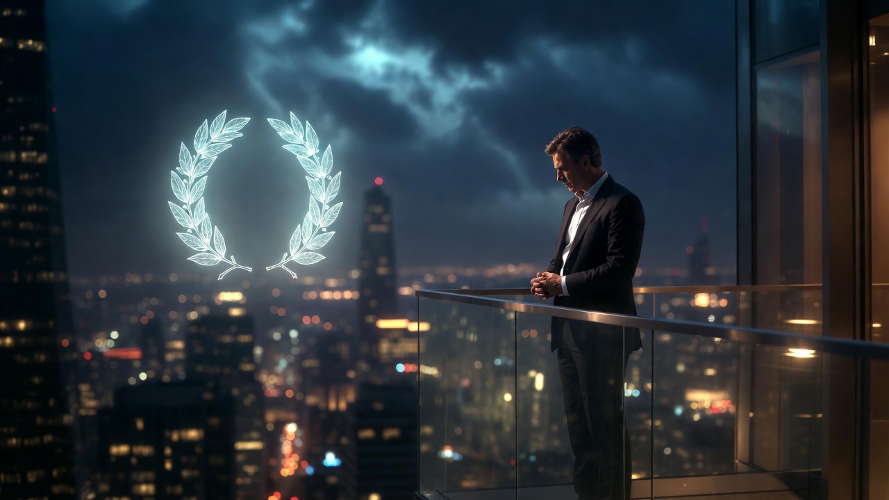 Modern leader reflecting on Julius Caesar’s timeless leadership lessons in a contemporary setting