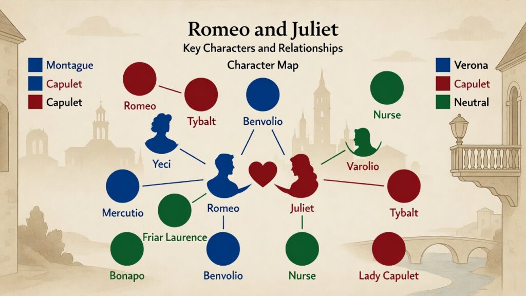 romeo and juliet character map
