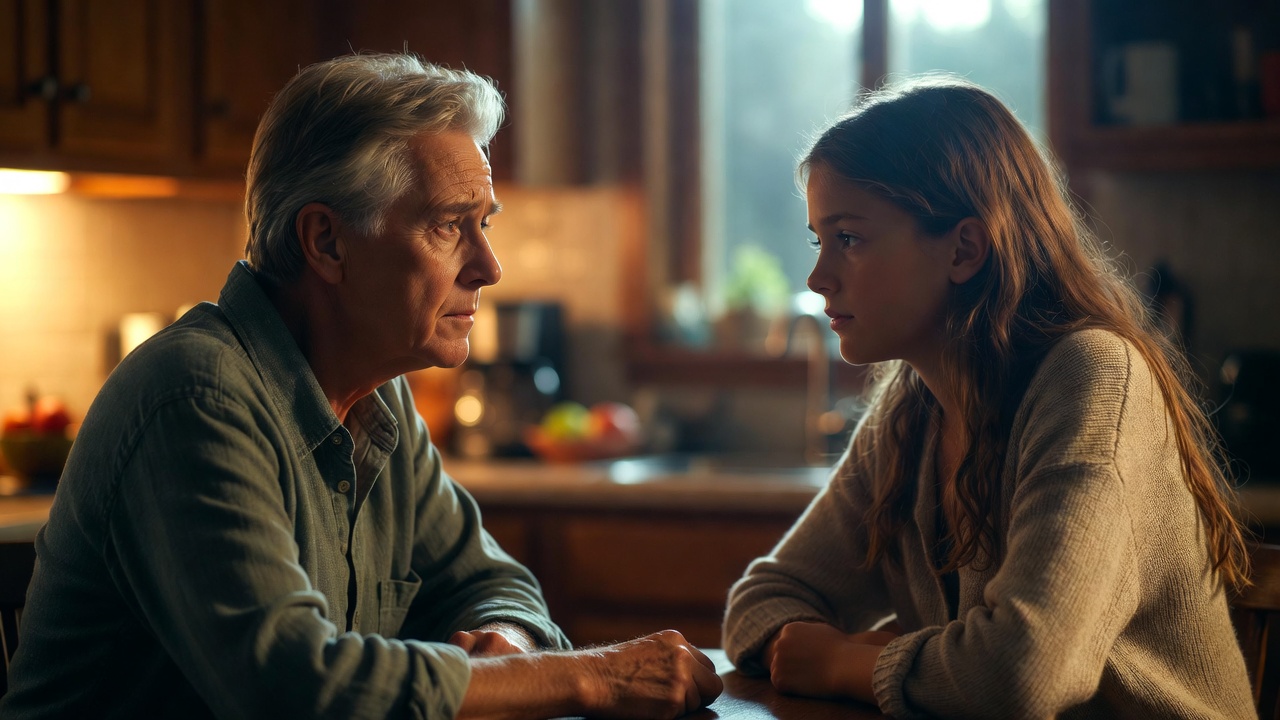 Parent and teen daughter having open conversation about relationships and Oregon age of consent laws.