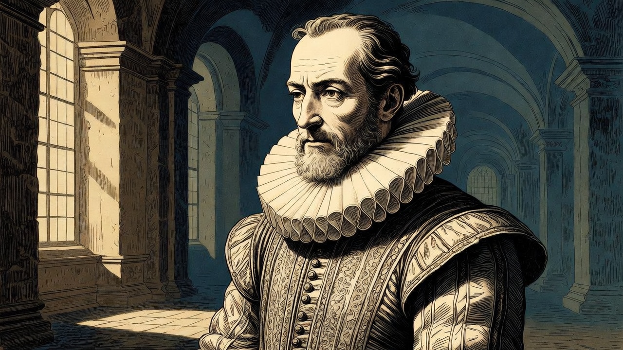 Elizabethan servant Balthasar in Romeo and Juliet, loyal attendant in classic Shakespearean style portrait