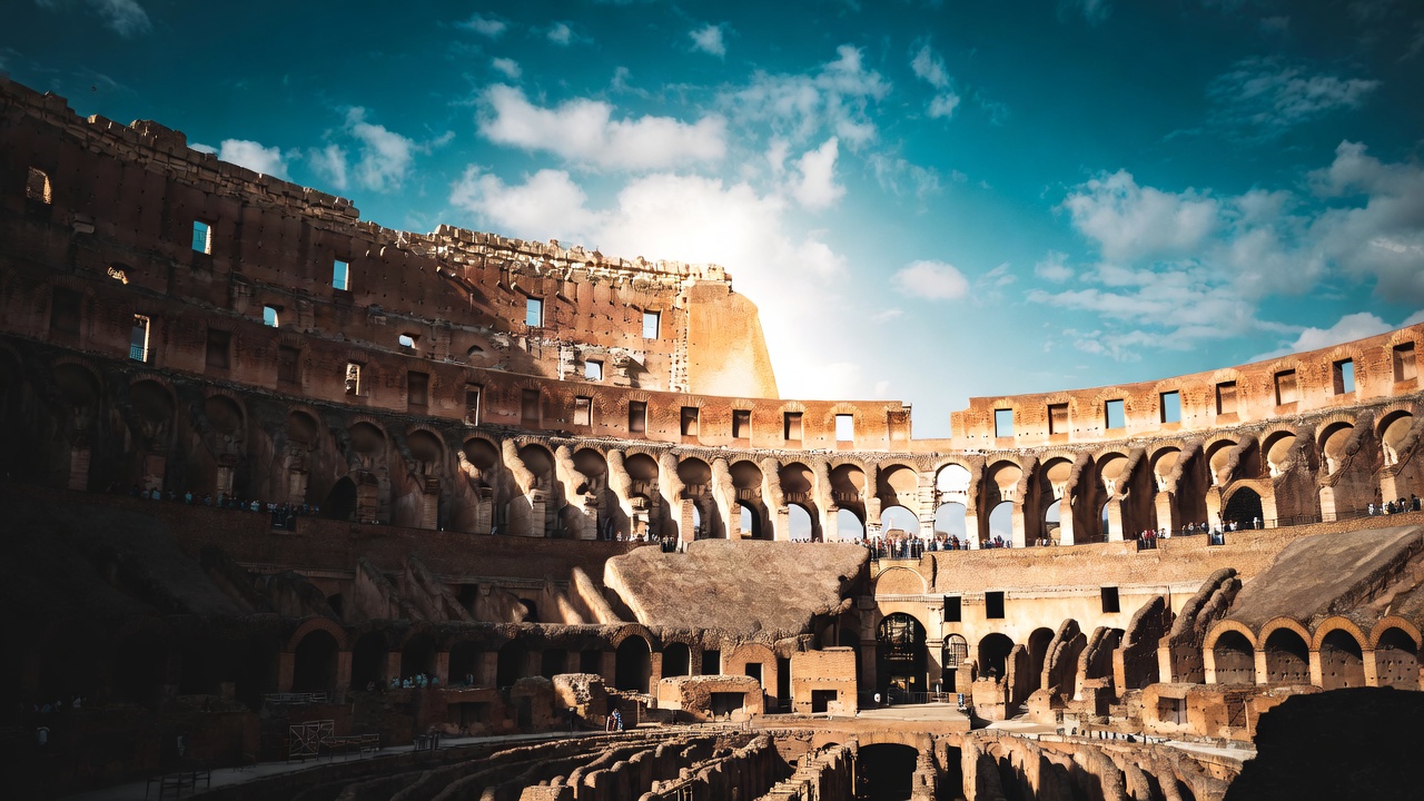 Terme di Caracalla ancient baths ruins in Rome at sunset, perfect for July opera events