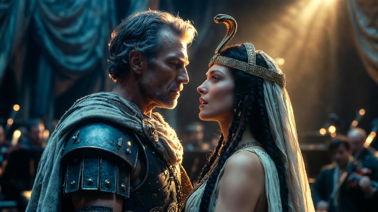 Antony and Cleopatra passionate duet in John Adams opera adaptation, love versus duty theme