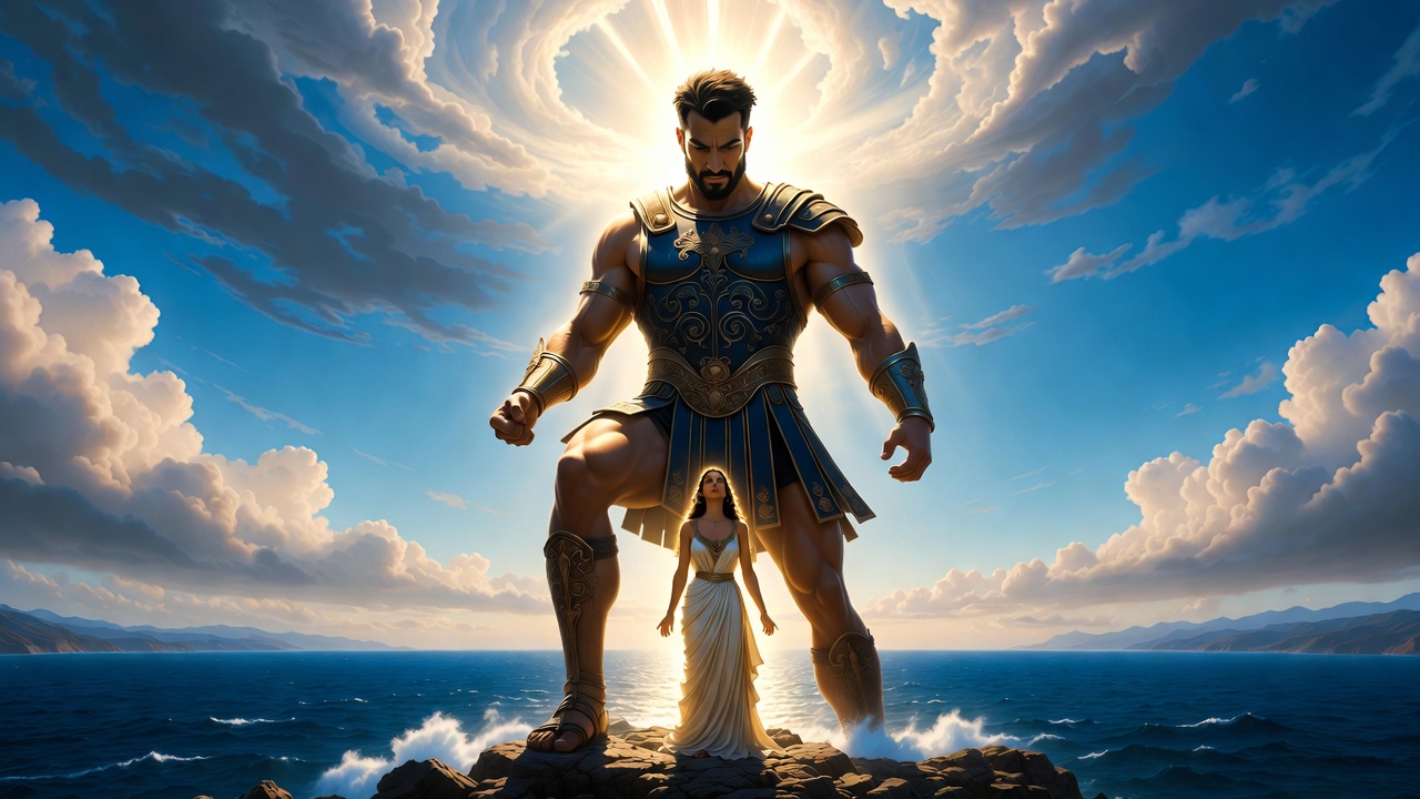 Cleopatra's mythic vision of Antony bestriding the ocean, immortalizing his infinite devotion in Shakespeare's masterpiece.