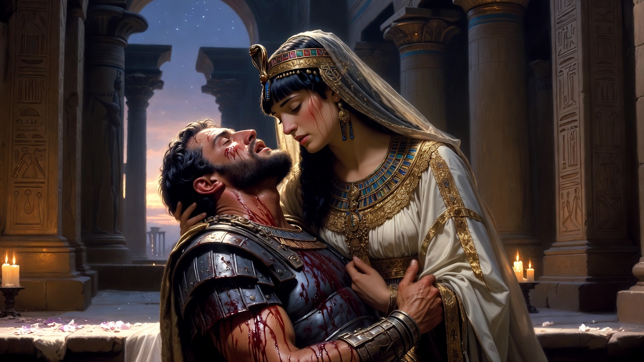 Antony dying in Cleopatra’s arms – tragic yet transcendent end of their love in Shakespeare’s Antony and Cleopatra