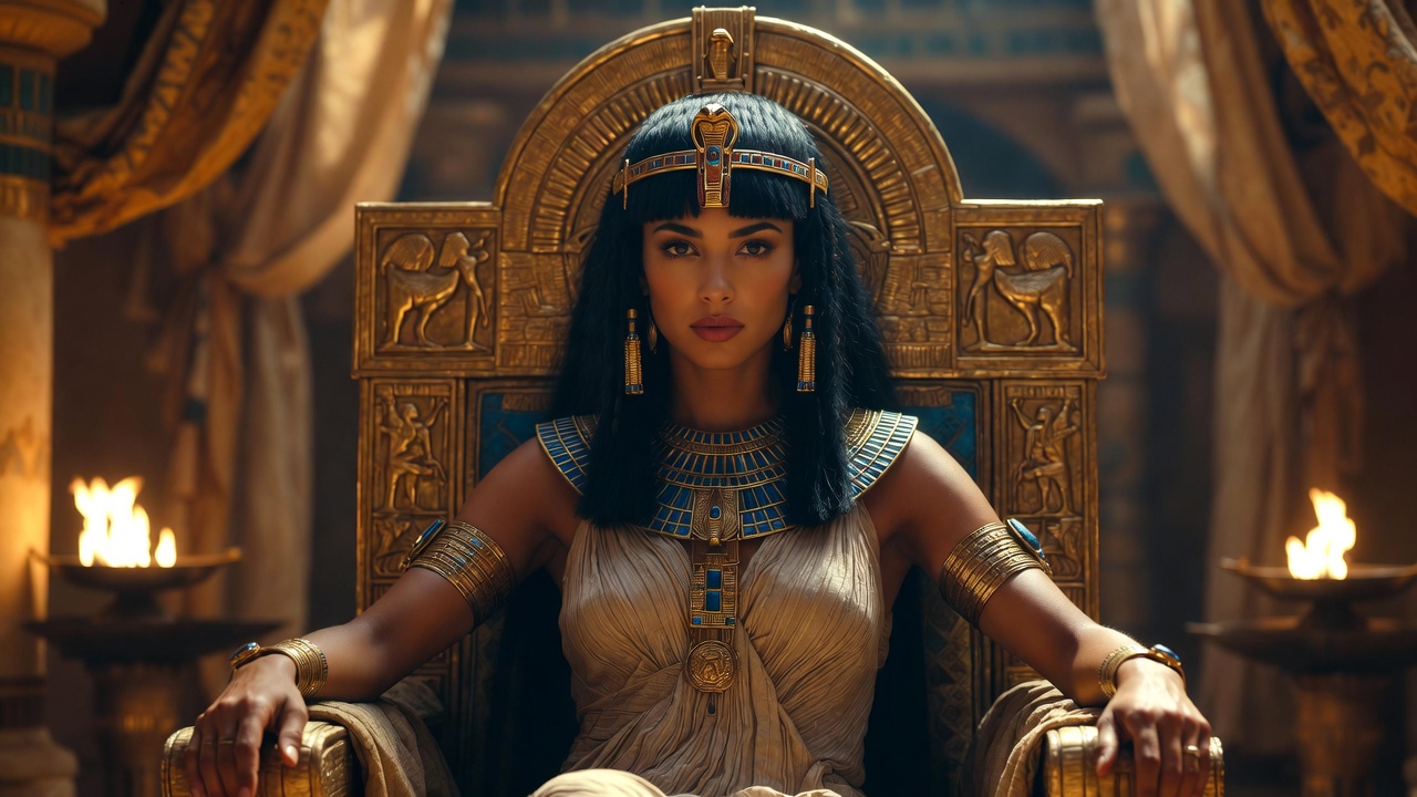 Powerful and regal Cleopatra VII on her throne – Shakespeare’s most complex female character