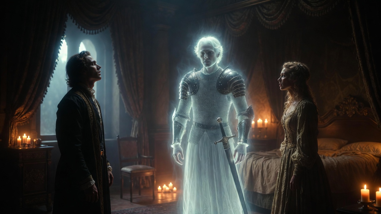 The Ghost appears only to Hamlet during the closet scene confrontation with Gertrude, Act 3 Scene 4 supernatural moment