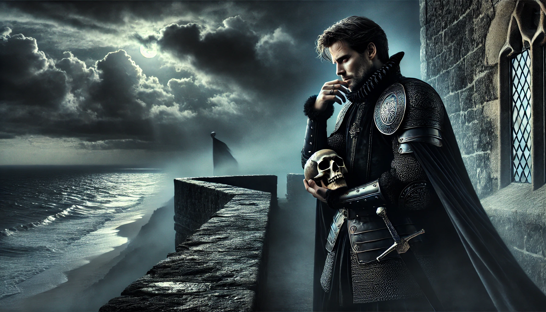 Hamlet age 30 thematic depth Shakespeare tragedy skull contemplation