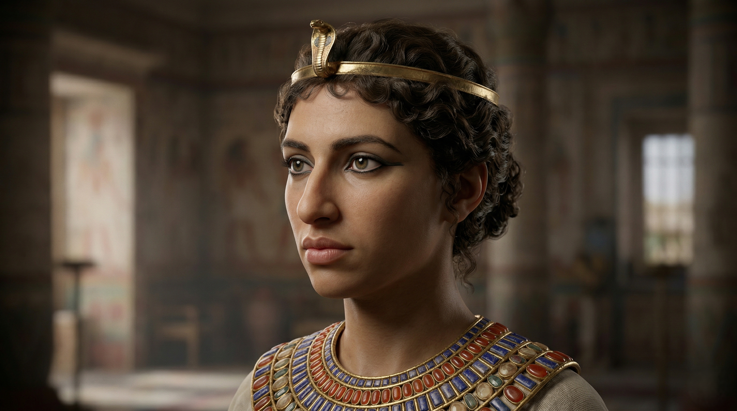 Historical Cleopatra VII portrait based on ancient coins and busts for accurate how to draw Cleopatra reference