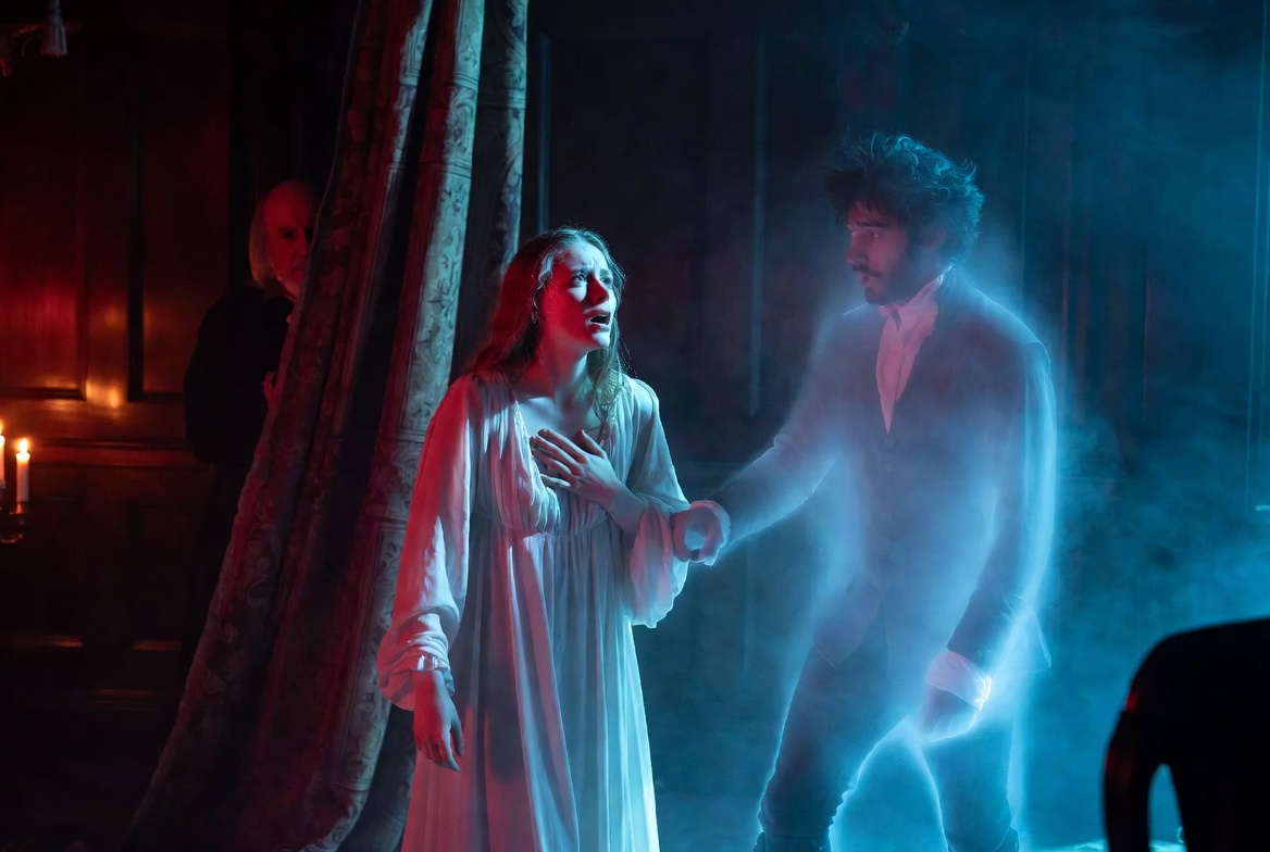 Ophelia terrified after Hamlet’s antic disposition visit in Act 2 Scene 1 of Hamlet