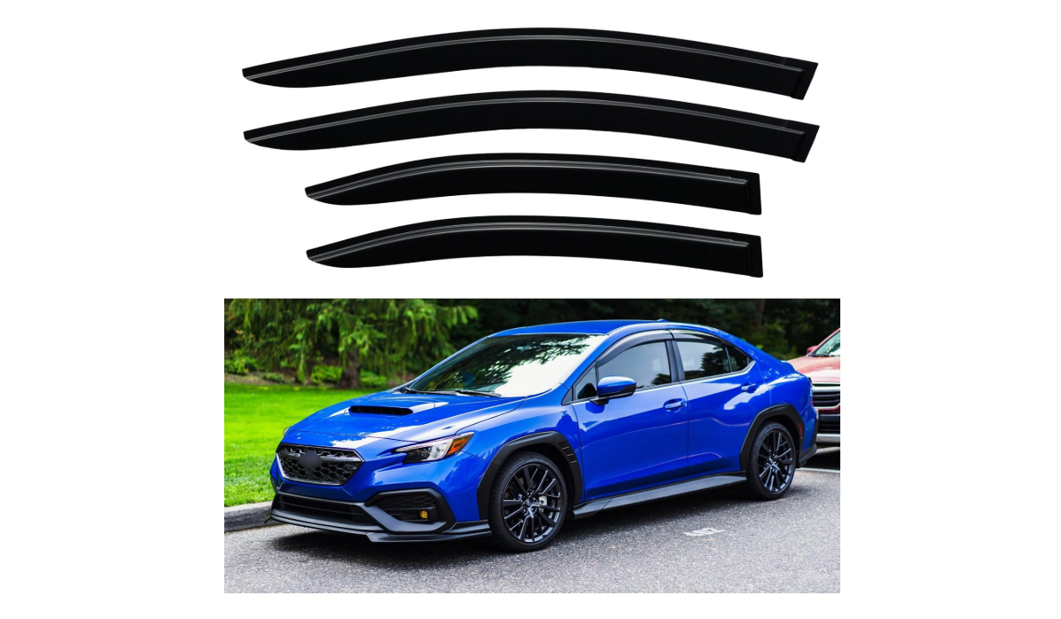 Window Visors Rain Guards for 2022 2023 2024 2025 2026 Subaru WRX, Out-Channel Window Vent Wind Deflectors Visors Shades for 22 23 24 25 26 Subaru WRX...