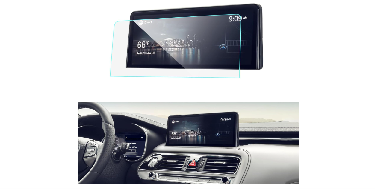 ZCLINKO for 2022 2023 2024 2025 Genesis G70 Screen Protector 10.25 Inch Tempered Glass 9H Anti-scratch Screen Protector G70 2.0T 3.3T 2025 Genesis G70...