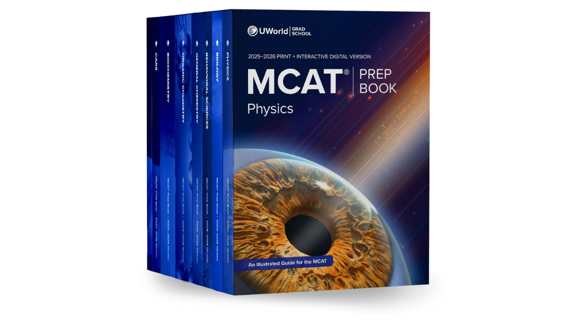 UWorld MCAT UBooks 2025-2026: 8 Printed & Interactive Digital MCAT Prep Books, including 6 Illustrated Science Review Books + 2 CARS Strategy Books
