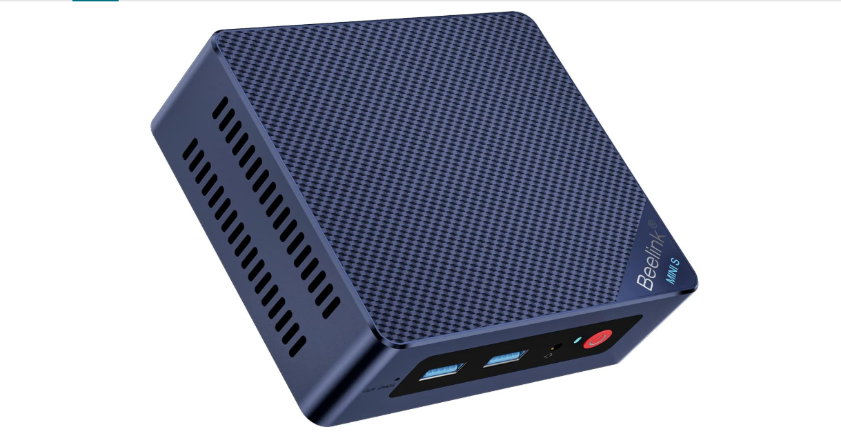 Beelink Mini S12 Mini PC,12 Generation Intel N95 (Up to 3.4GHz) 4C/4T,8GB DDR4 256GB SATA3 SSD,Micro PC 4K,Dual Display, WiFi5, BT4.2, 2.5G LAN, Low Power...