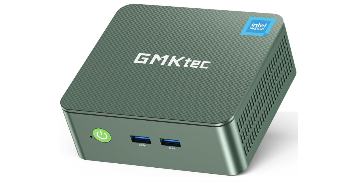 GMKtec Mini PC, Intel Twin Lake N150 (Upgraded N100), 16GB DDR4 RAM 512GB PCIe M.2 SSD, Desktop Computer 4K Dual HDMI/USB3.2/WiFi 6/BT5.2/2.5GbE RJ45 for...