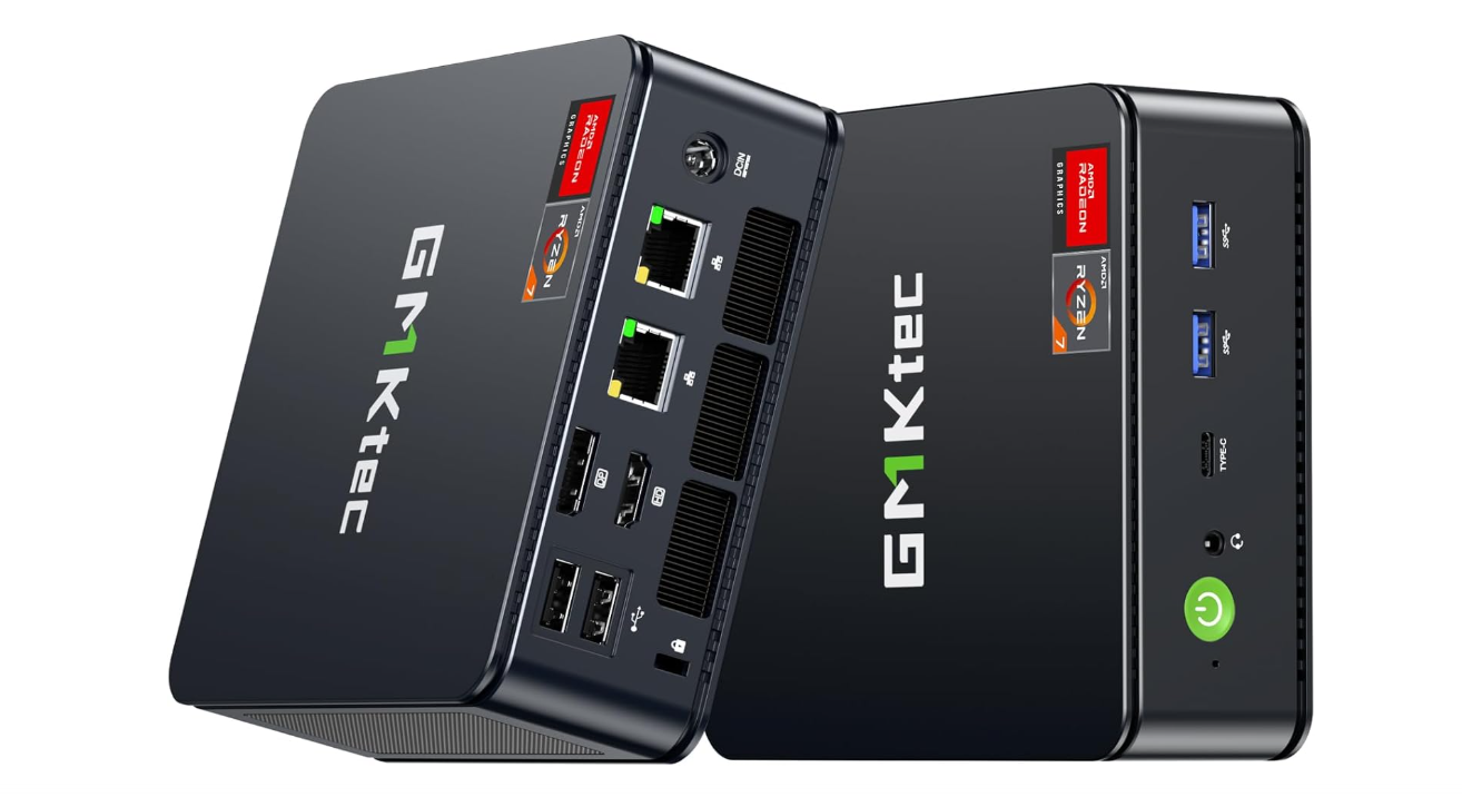 GMKtec M5 Ultra Gaming Mini PC Ryzen 7 7730U (Upgraded 7430U/ 5825U), 32GB RAM 512GB SSD Dual NIC LAN 2.5GbE Desktop Computers, Triple 4K Display, WiFi 6E,...
