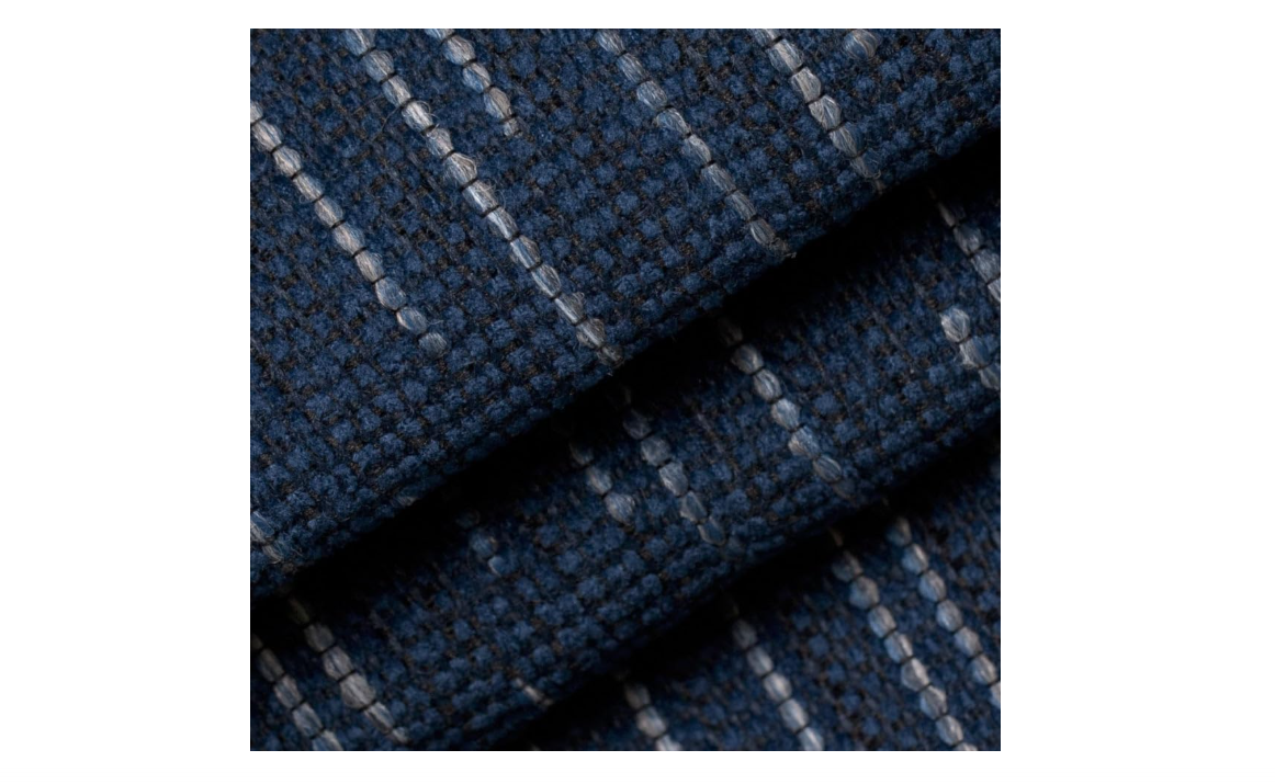 Blue Stain Resistant Performance Pet Friendly Abstract Woven Pattern Upholstery Fabric by The Yard - SKU: Alina Ink
