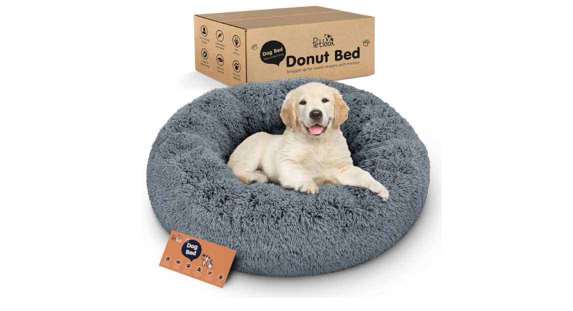Donut Dog Bed - Premium Comfort for Anxiety Relief - Fluffy & Calming Design with Ultra-Plush Support | Cozy Round Dog Bed with Super Soft Circle Style...