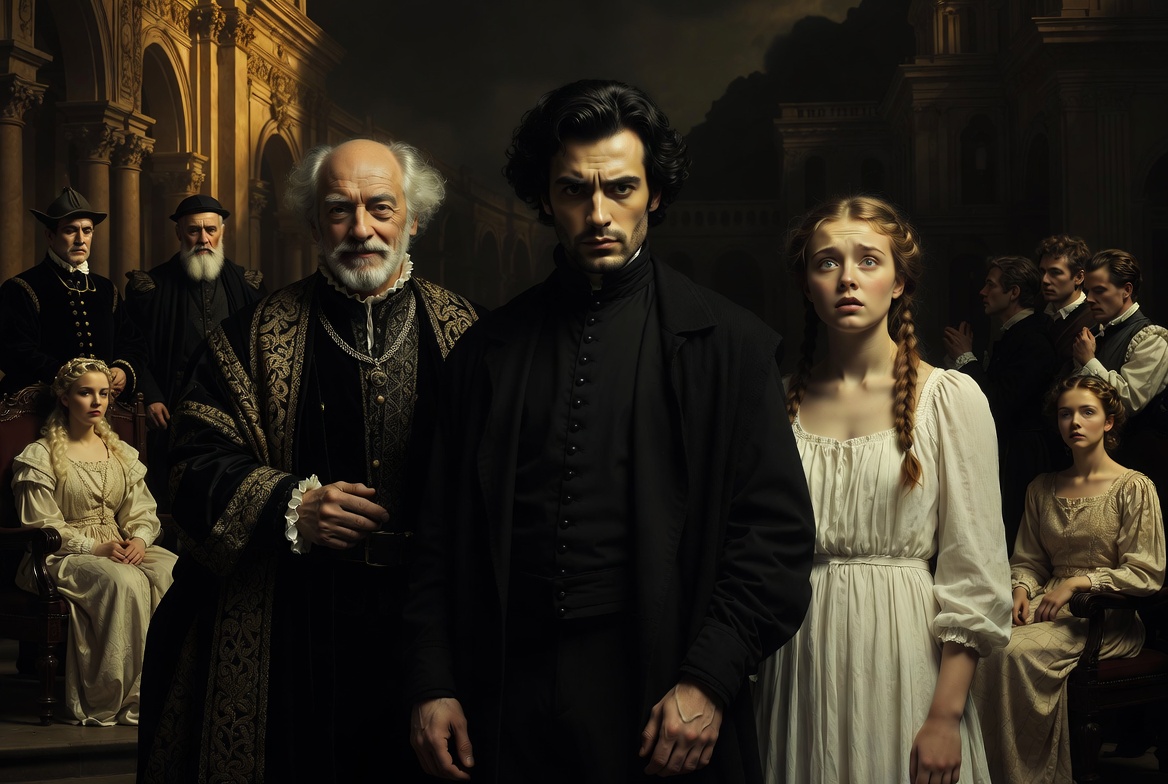 Character transformations of Hamlet, Ophelia, Polonius and Claudius in Act 2 of Hamlet