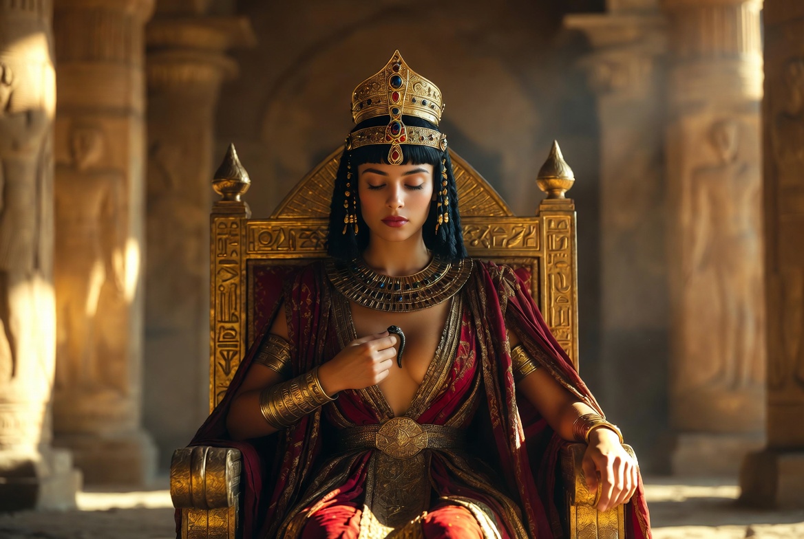 Cleopatra full body death scene with asp Shakespeare Antony and Cleopatra