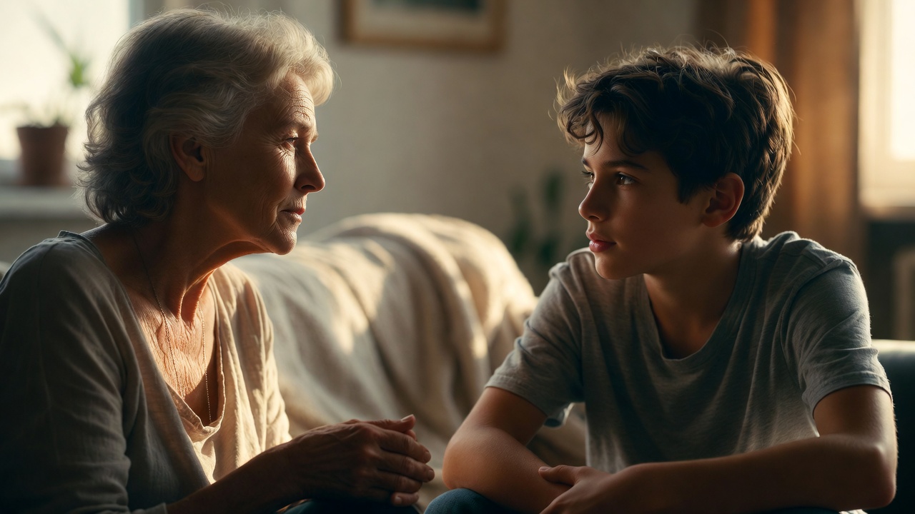 Parent and teen talking about healthy relationships and North Carolina age of consent rules.