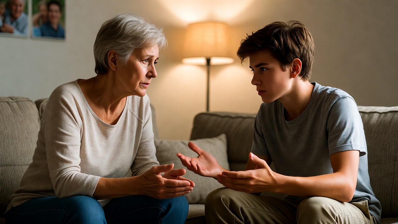 Parent and teen discussing Virginia age of consent and Romeo and Juliet law risks at home