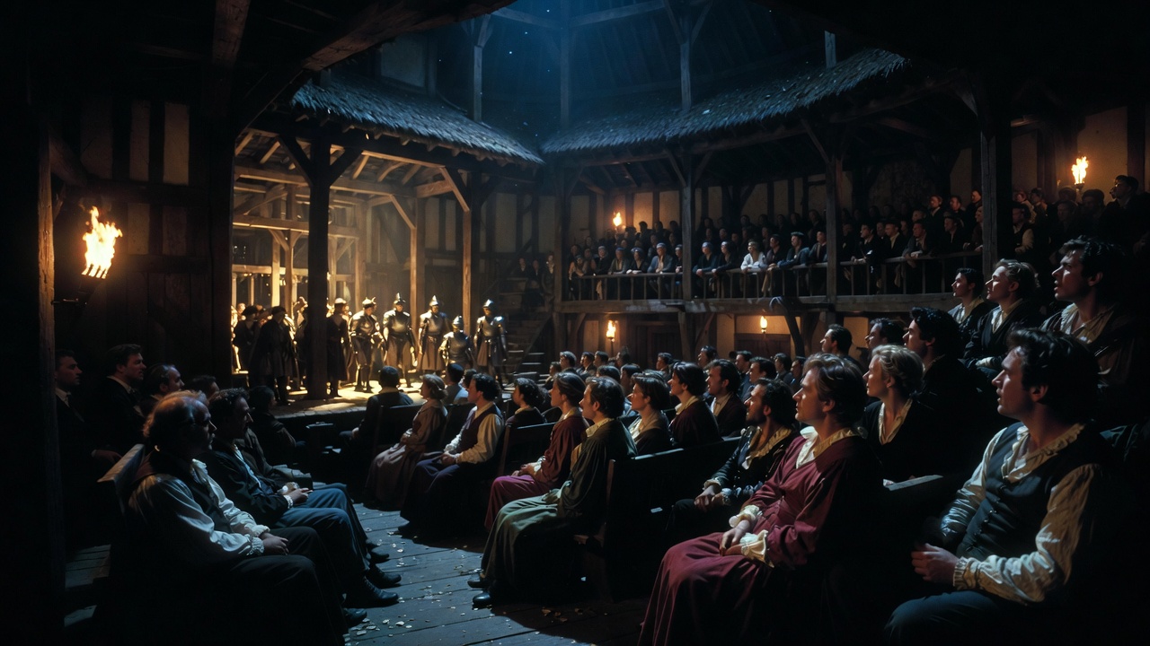 Shakespeare Globe Theatre Chorus scene – literary devices in Henry the 5th
