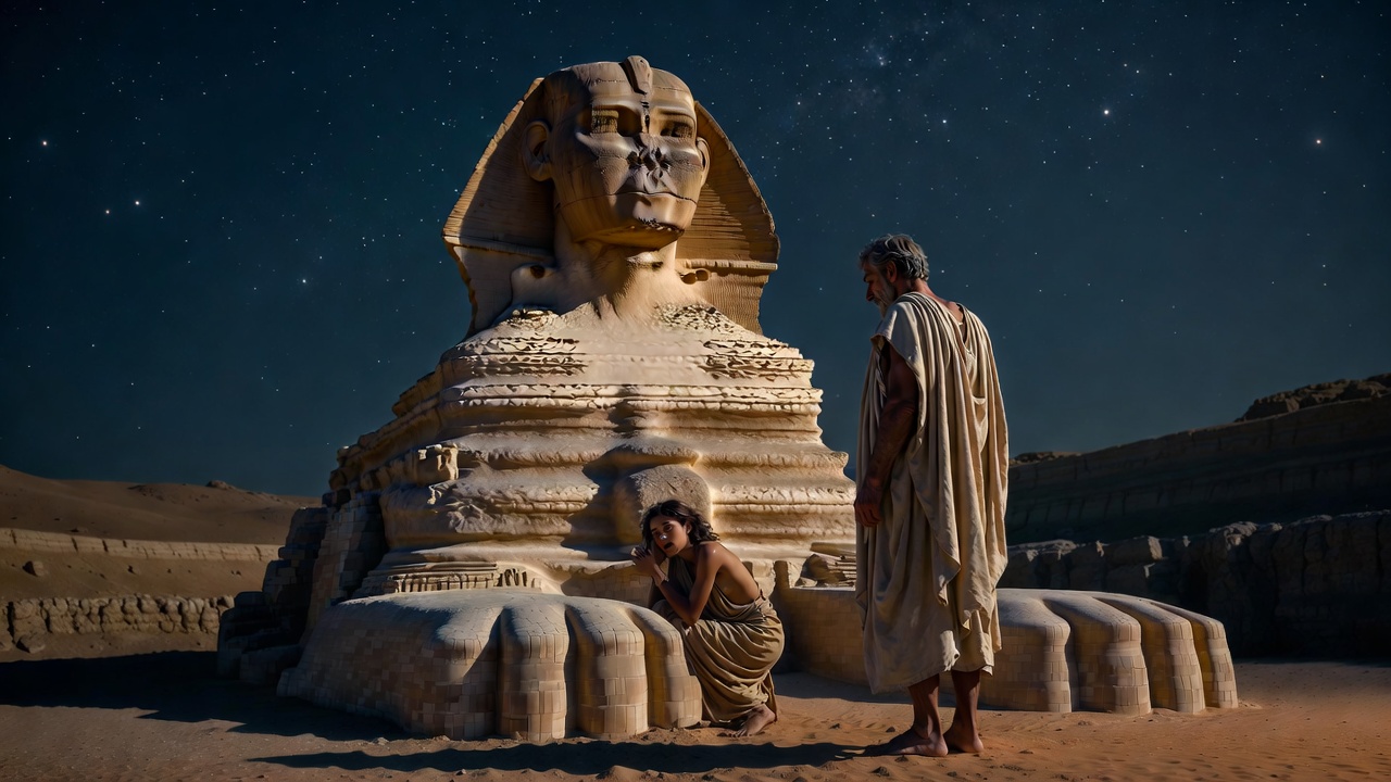 Sphinx meeting scene from George Bernard Shaw’s Caesar and Cleopatra play explained for Shakespeare fans