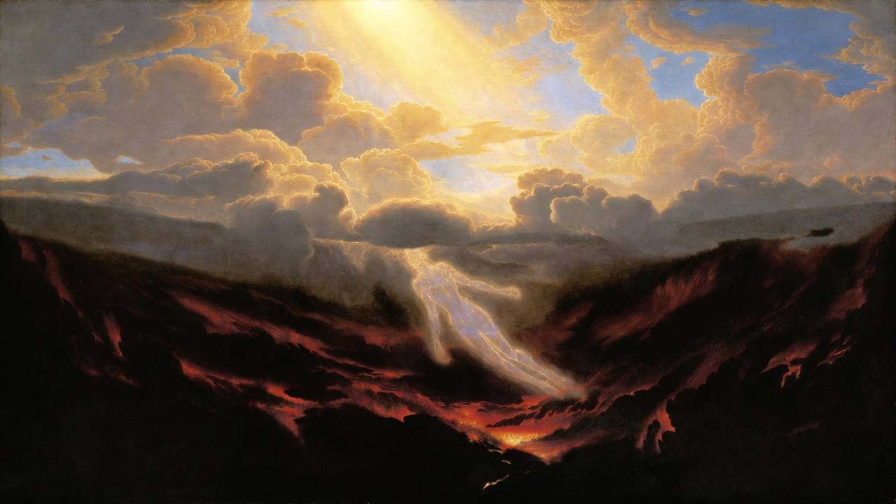 Elizabethan afterlife realms showing purgatory heaven and hell in context of Hamlet soliloquy and heaven up there